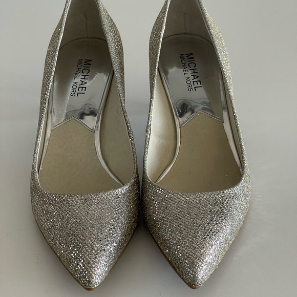 **SOLD** Brand New Michael Kors Silver Heels - Picture 2 of 6